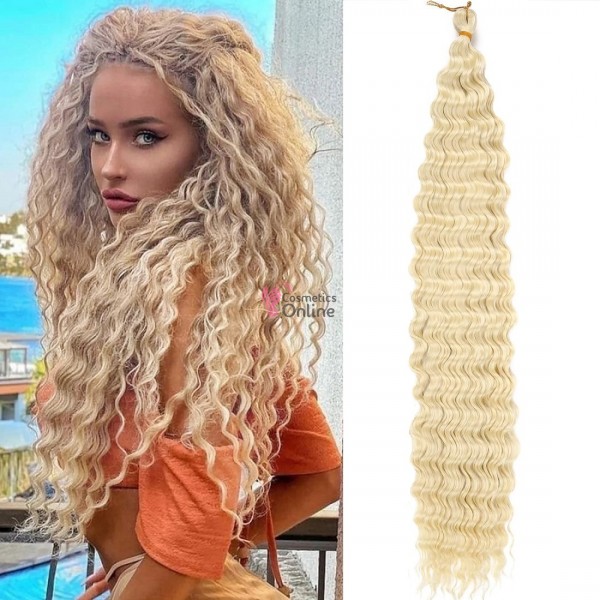 Extensie de par afro Deep Water Wave Twist Crochet de 60 cm Cod 24613 Blond Deschis